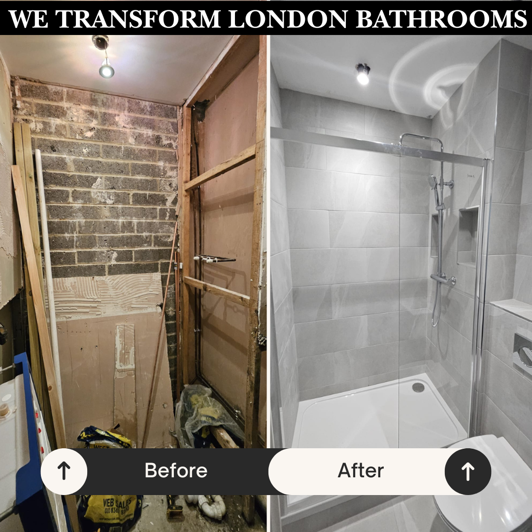 Bathroom renovation before and after — Creative Developments London